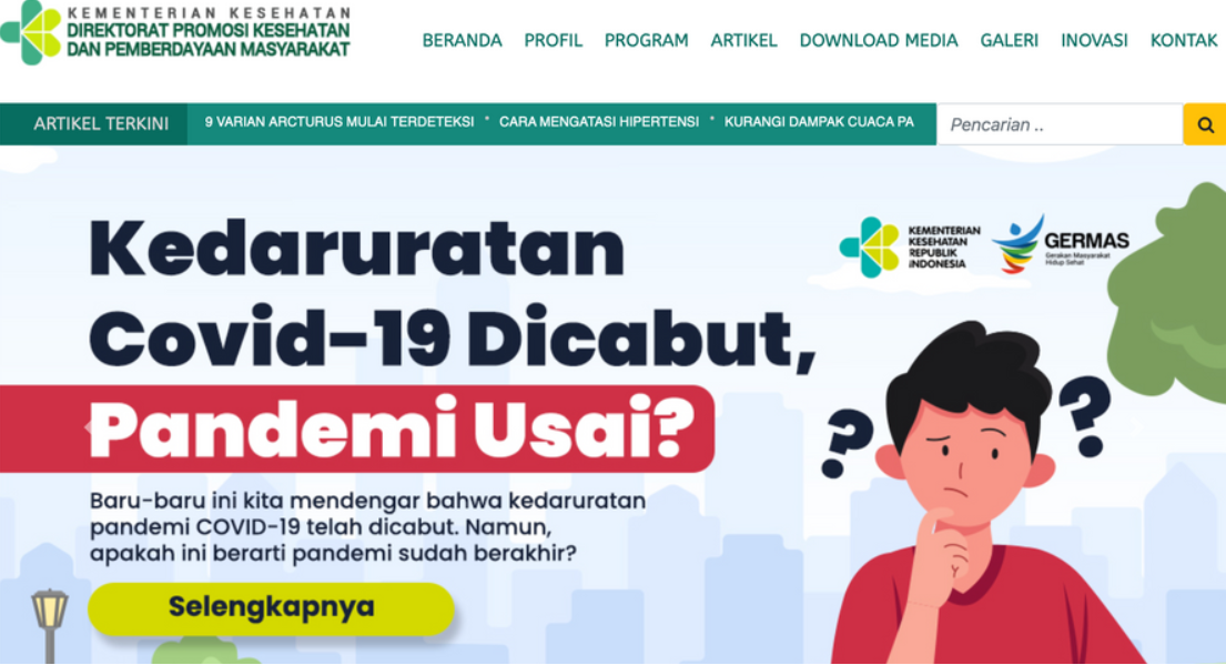 Pengembangan Sistem Informasi Pro Tangkas Direktorat Promosi Kesehatan dan Pemberdayaan Masyarakat